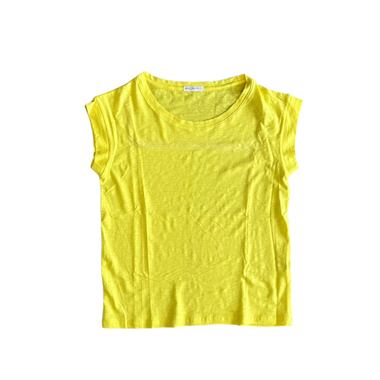 Anonym - T-shirt Noelia 100% Cotone PIMA Peruviano Yellow