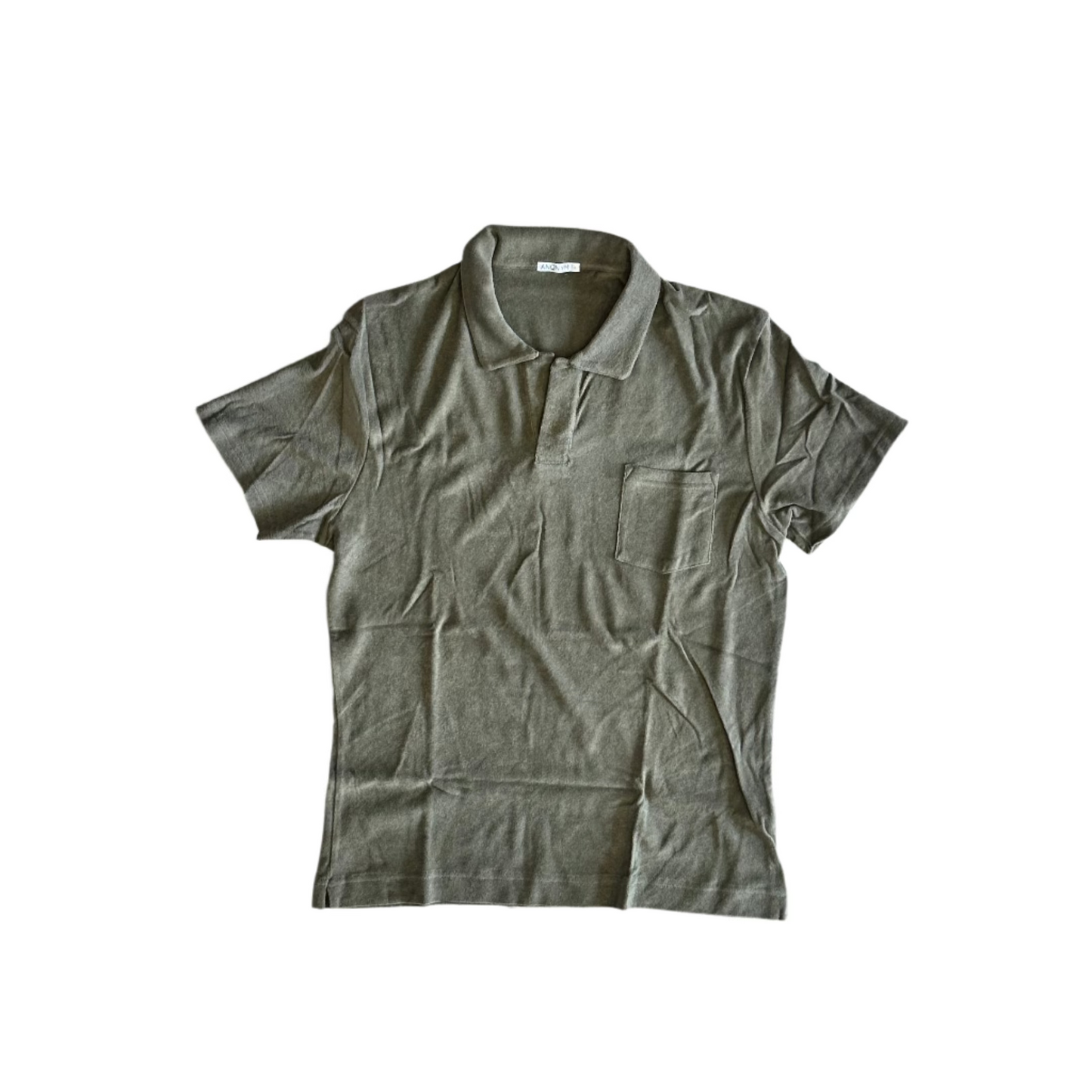 アノニム - Polo Armand コットンとシェニール ブレンド オリーブ