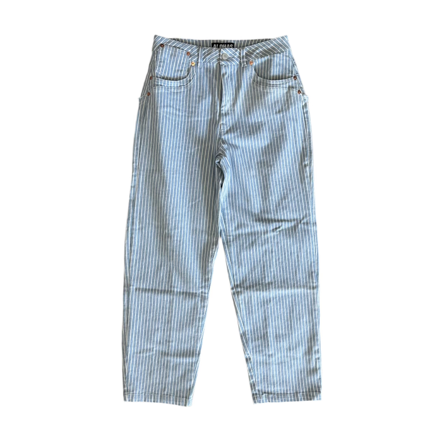 Alohas - Jeans Lorenza Stripes Blue White