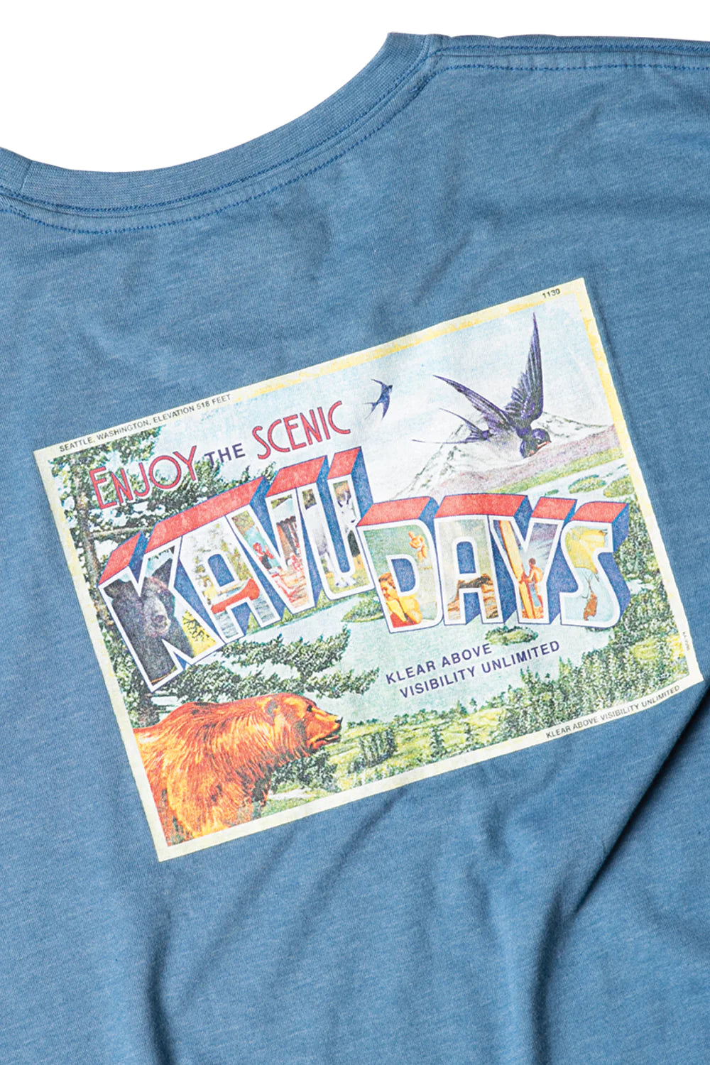Kavu - T-Shirt Post Out Steel Blue