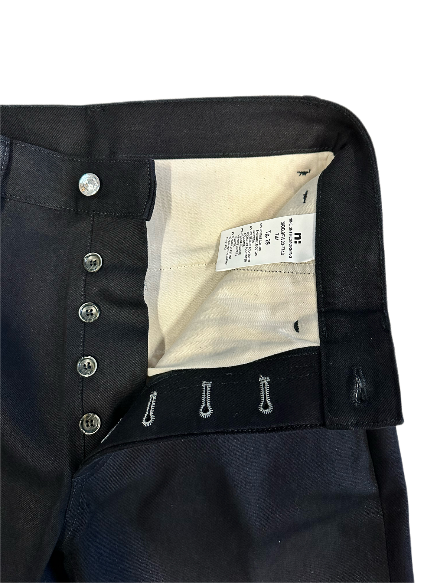 Nine In The Morning - Jeans Tim Chino Raw Black