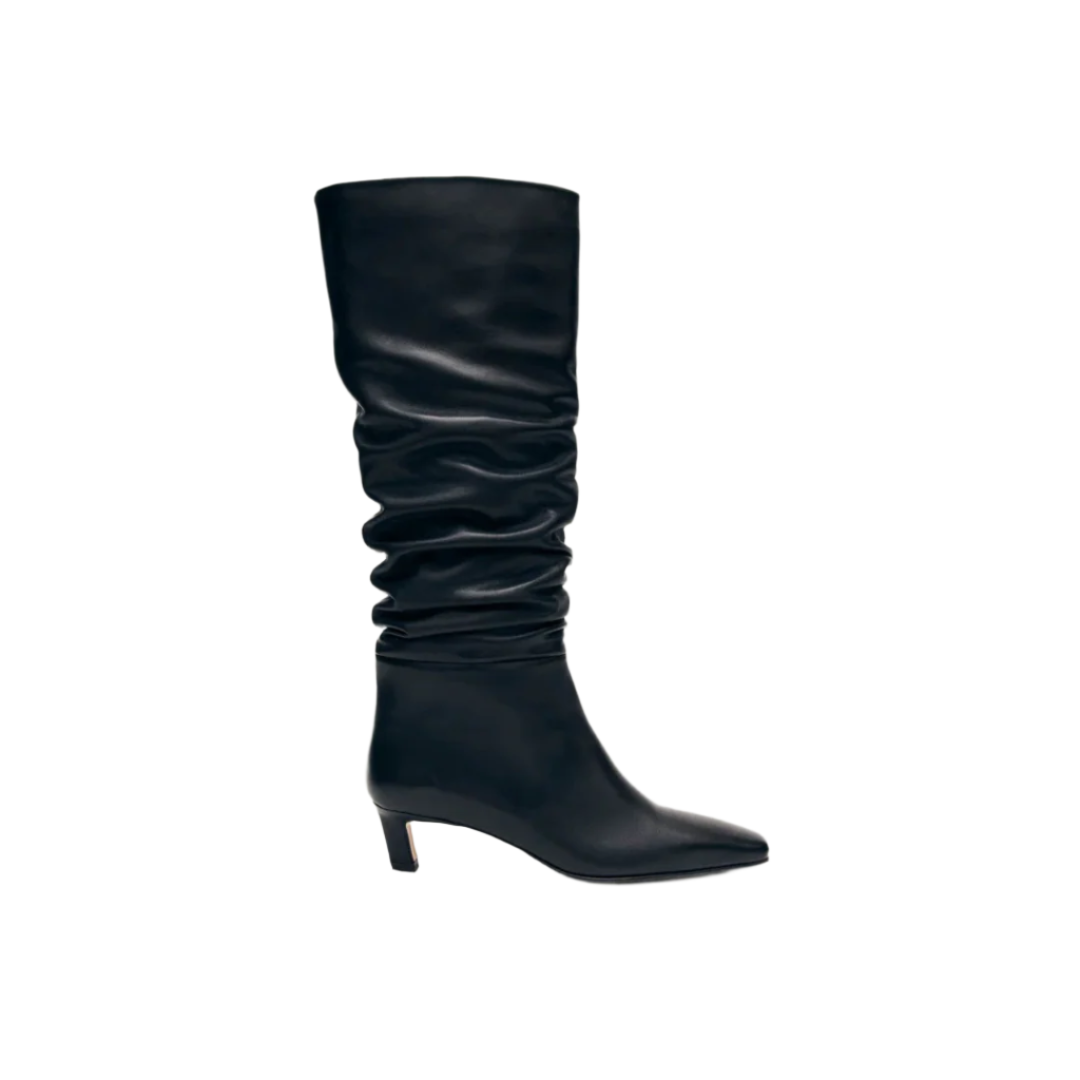Alohas - Boots Kalila with Heels in Black Leather