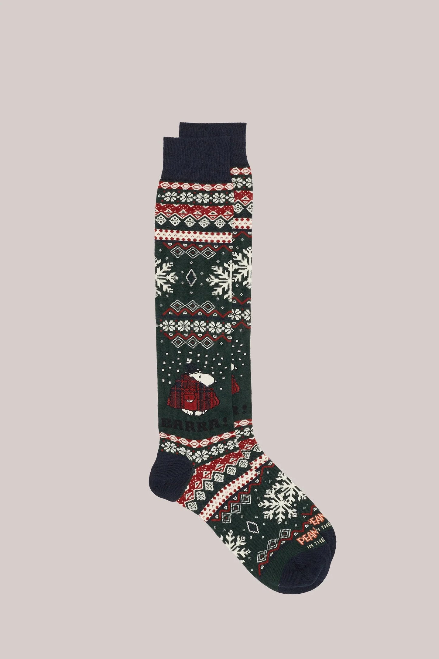 In The Box - Sock Long Snoopy Puffer Fantasy Dark Green