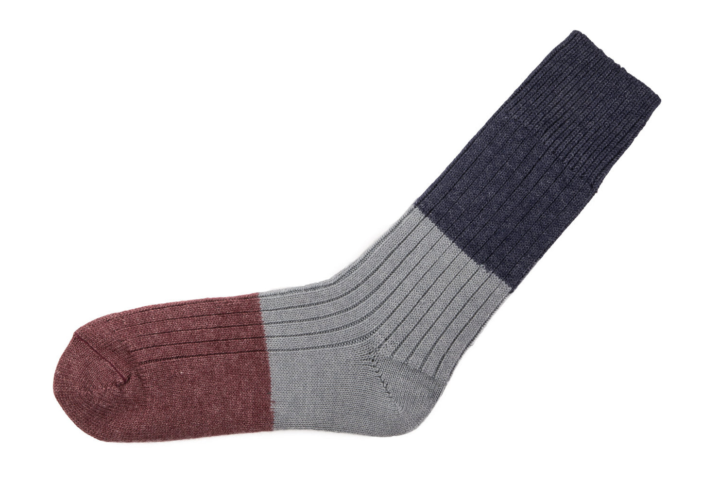 Patapaca - Sock Tri Alpaca Bamboo Azul Wine