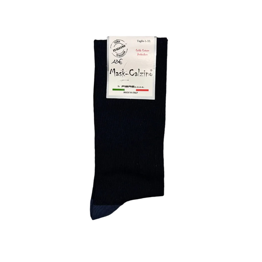 MaskCalzino - Long Sock Solid Color Blues Dark