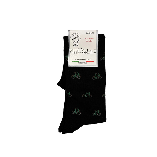 MaskCalzino - Long Sock Bicycles Black