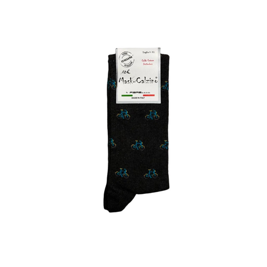 MaskCalzino - Long Sock Bicycles Grey