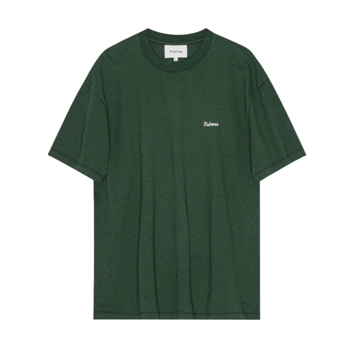 Palmes - T-shirt Dyed Dark Green w. White