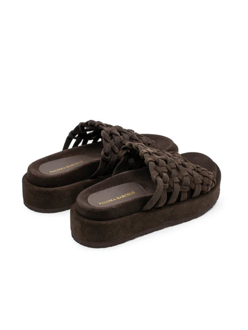 Paloma Barcelo’ - Slippers Nadira Suede Chocolate