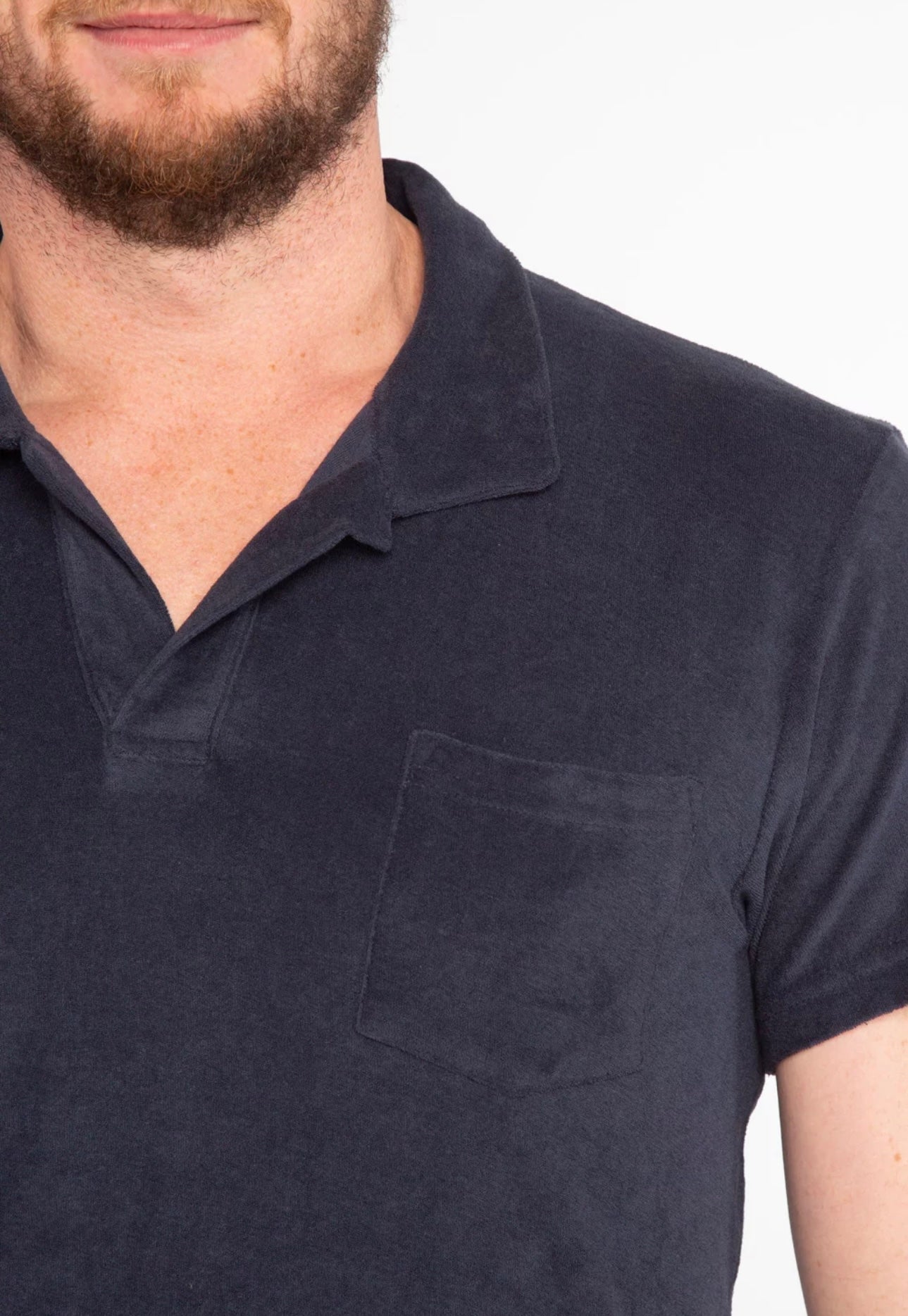 アノニム - Polo Armand コットンとシェニール ブレンド マリン