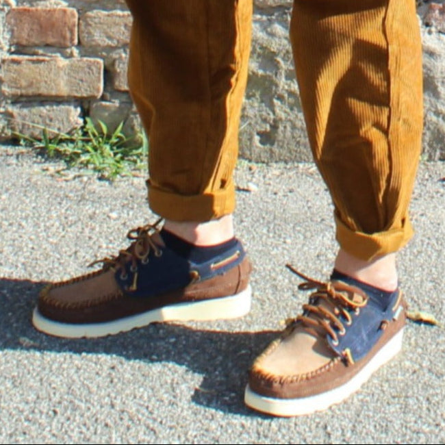 Sebago - Shoe Cayuga Cognac Dark Brown Blue Navy