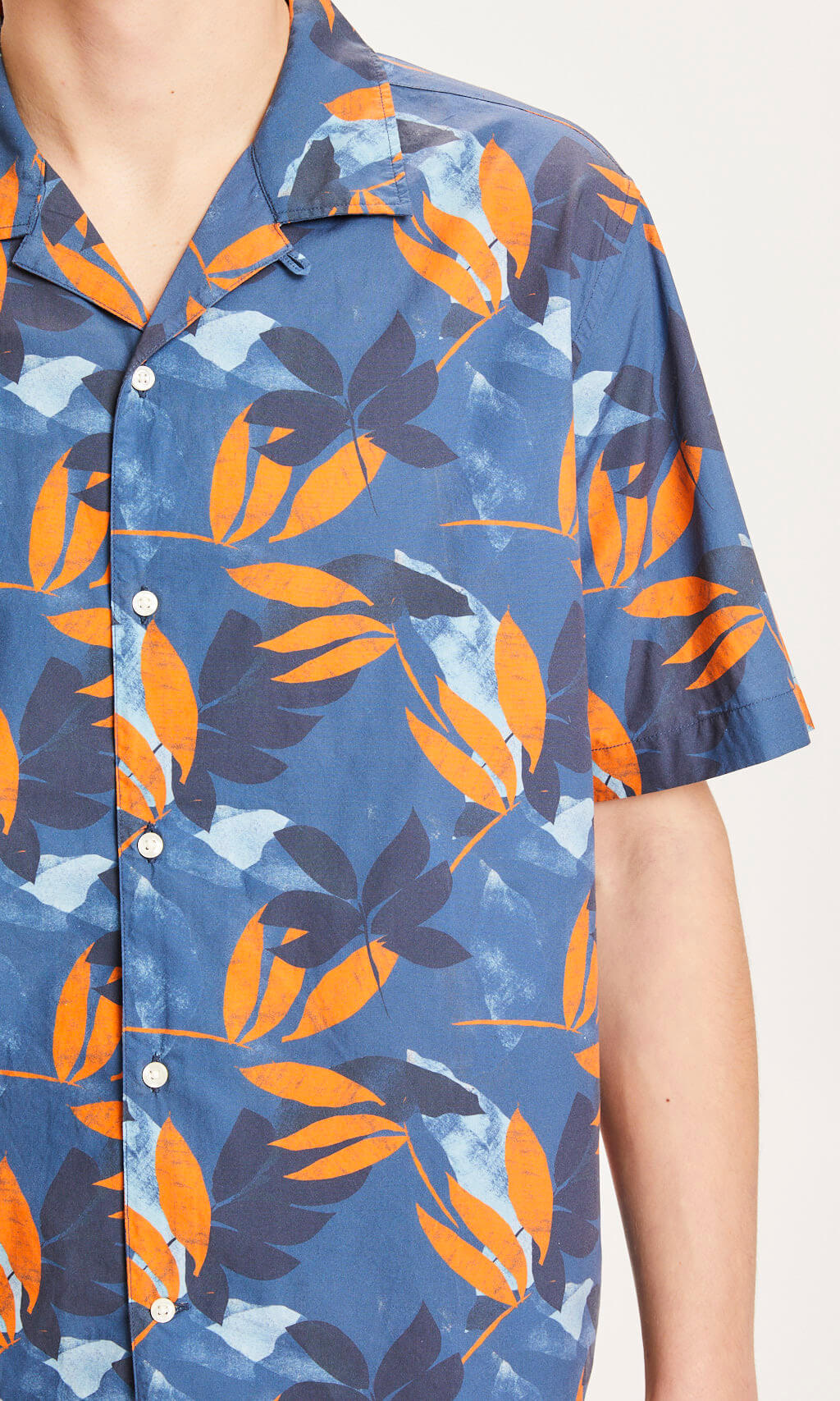Knowledge Cotton Apparel - Shirt Wave Loose Fit Flower Print