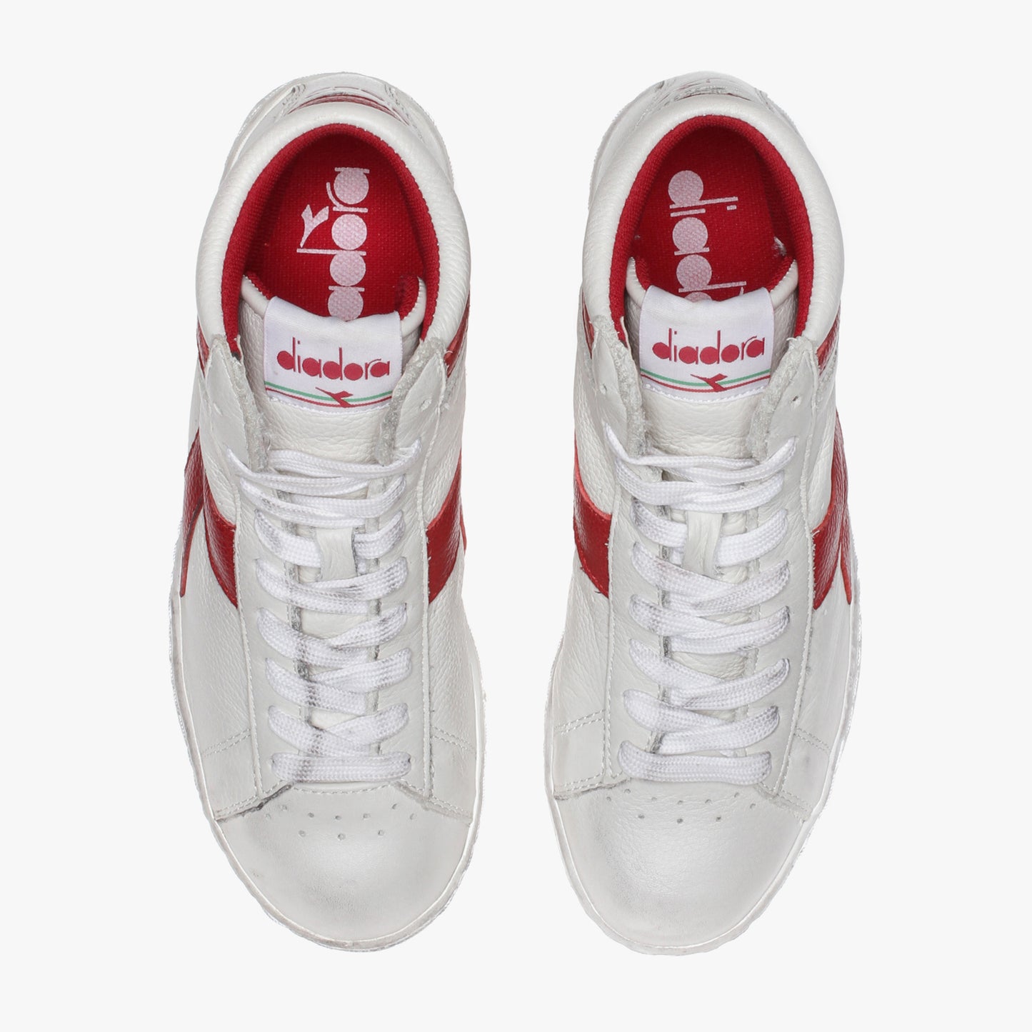 Diadora - Sneaker Game L High Waxed white/Red Pepper