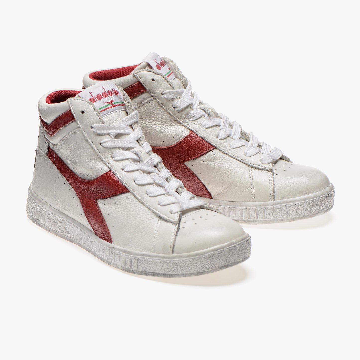 Diadora - Sneaker Game L High Waxed white/Red Pepper