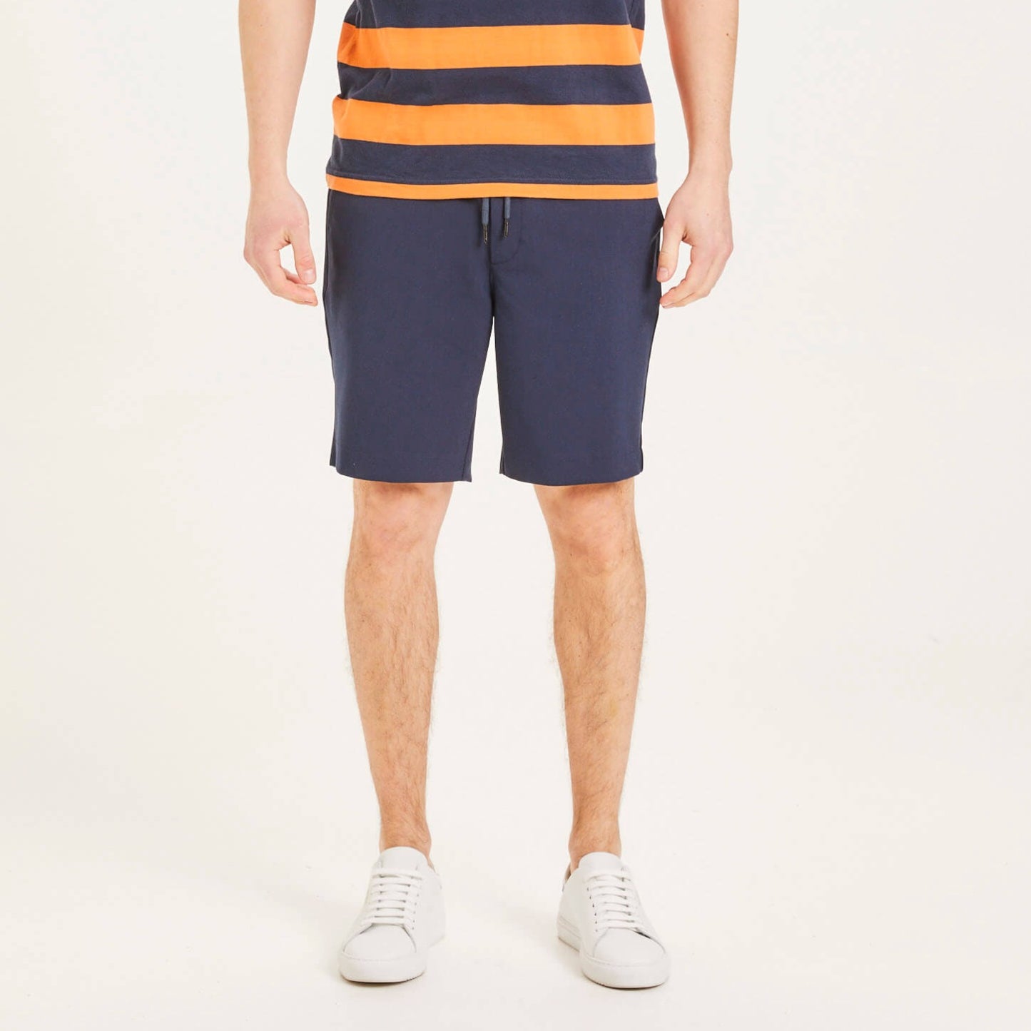Knowledge Cotton Apparel - Short Fig Loose EcoVero Club Navy
