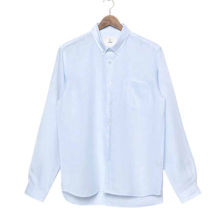 La Paz - Shirt Branco Light Blue Stripes