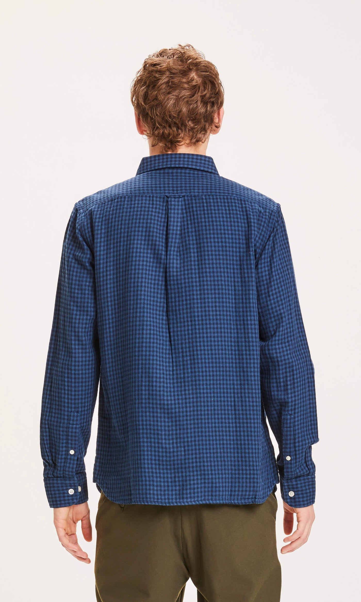 Knowledge Cotton Apparel - Shirt Double Layer Checked Custom Fit