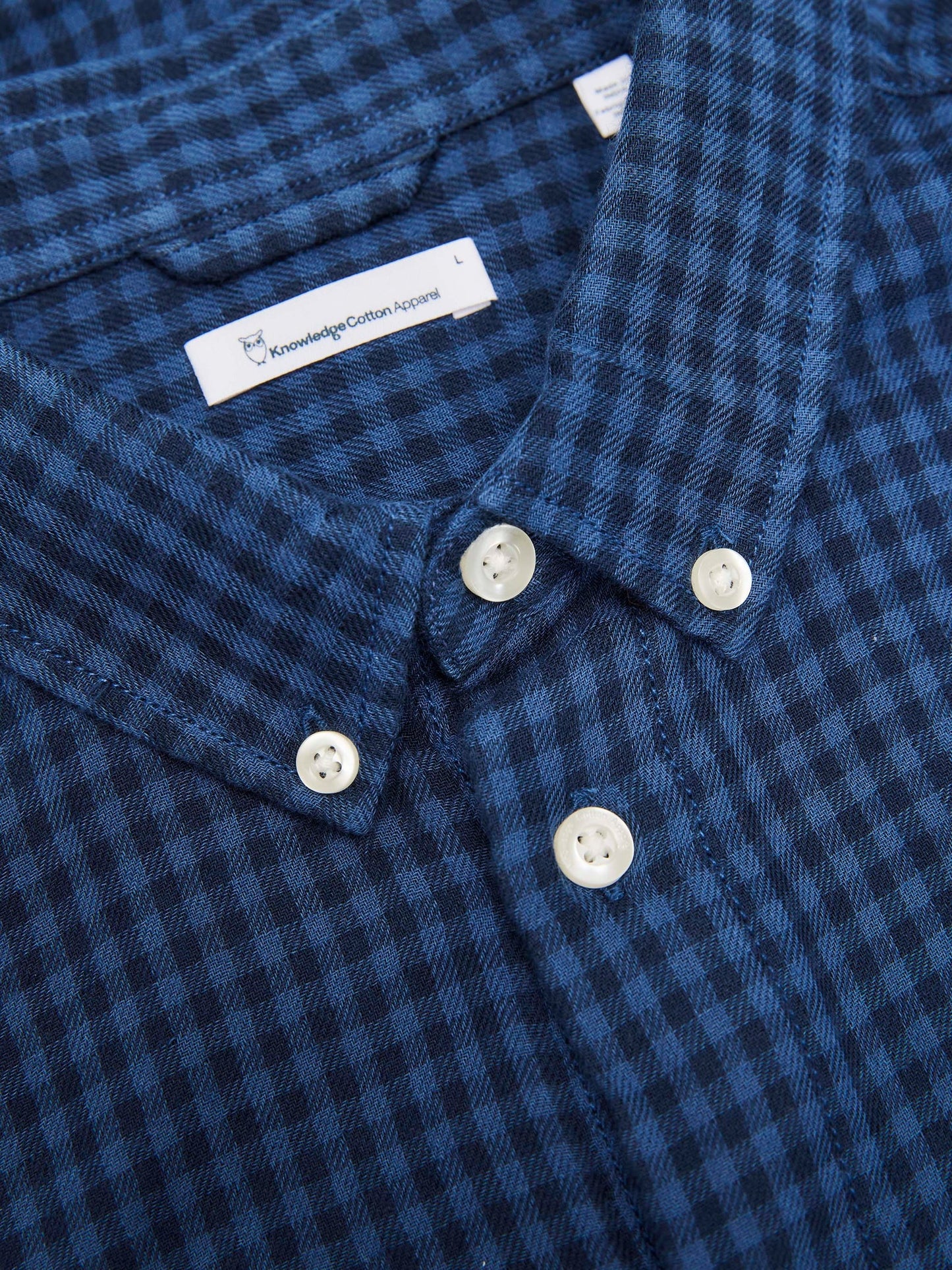 Knowledge Cotton Apparel - Shirt Double Layer Checked Custom Fit