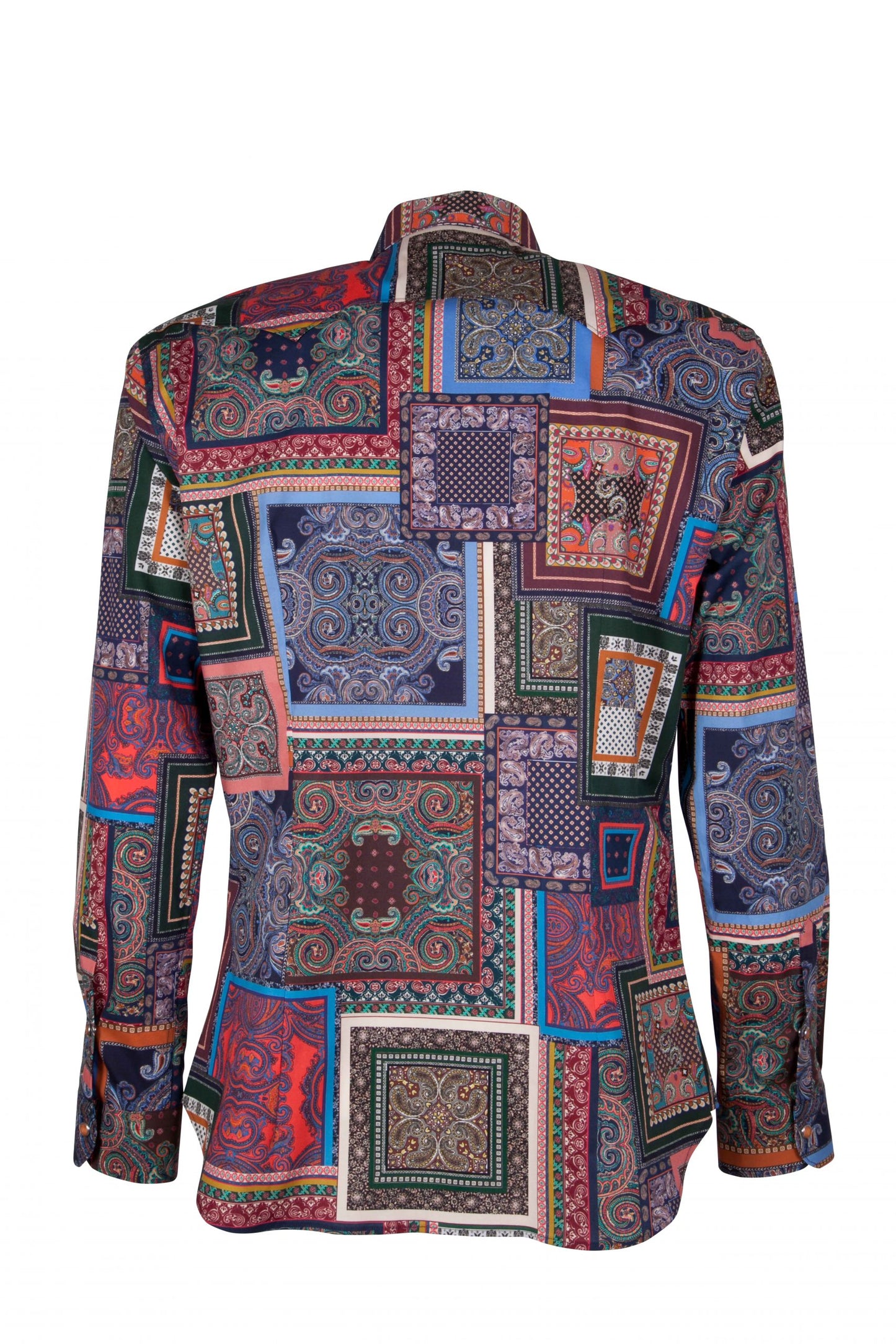 Poggianti 1958 - Shirts Empoli Stretch with Geometric Print