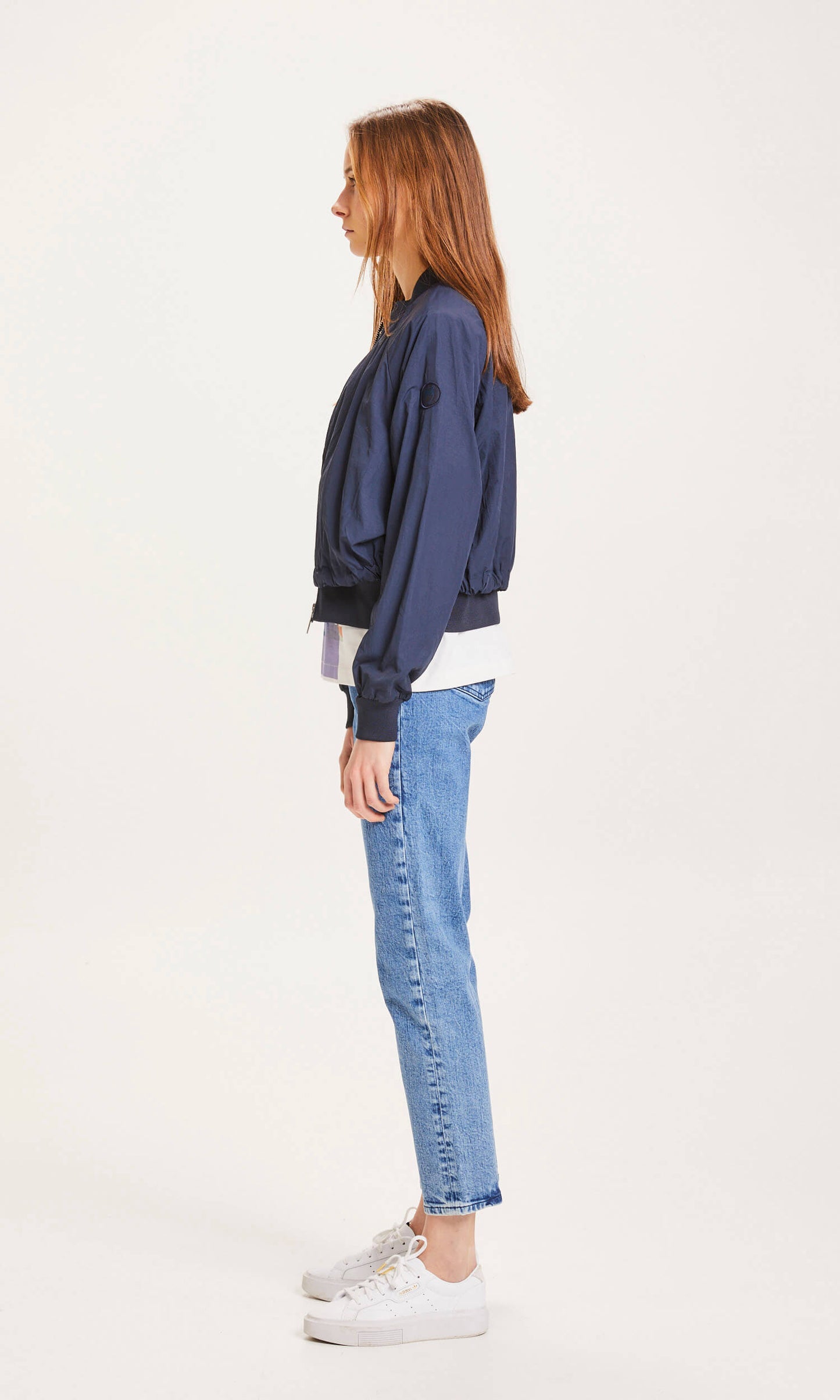 Knowledge Cotton Apparel - Bomber Dalia Short Total Eclipse