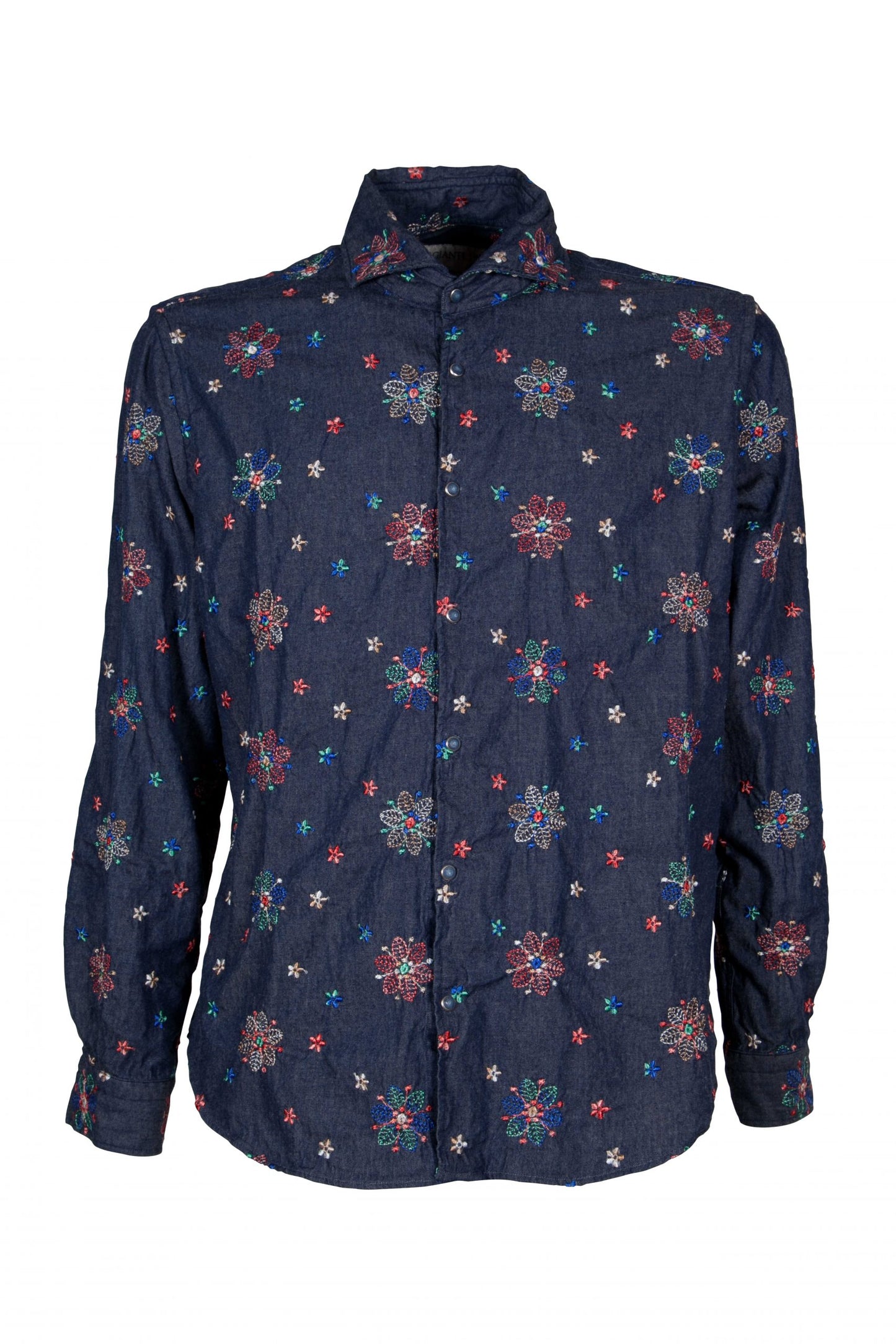 Poggianti 1958 - Shirt Firenze In Denim with Embroidery