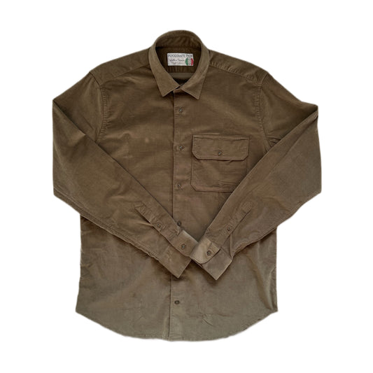 Poggianti 1958 - Shirt Pistoia in Velvet Green Military