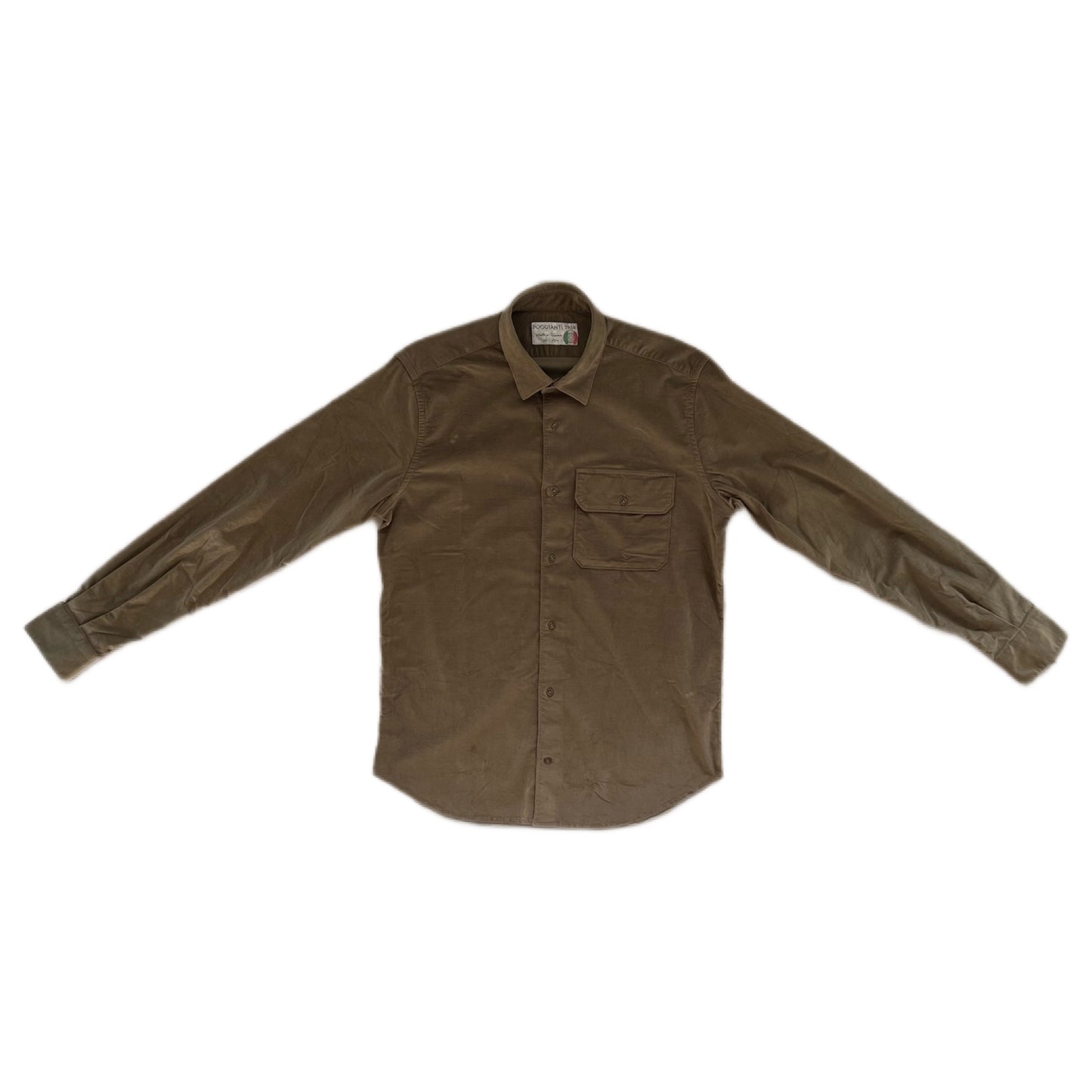 Poggianti 1958 - Shirt Pistoia in Velvet Green Military